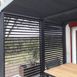 Pergola Bioclimatica Autoportante Alluminio 360x300 cm Lamelle Laterali