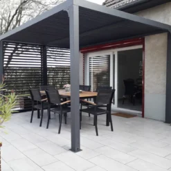 Pergola Bioclimatica Autoportante Alluminio 360x300 cm Lamelle Laterali