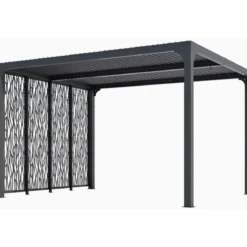 Pergola Bioclimatica con 4 Pannelli Frangivista 360x300 cm Alluminio