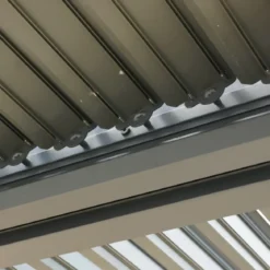 Pergola Bioclimatica Doppia 360x600 in Alluminio con 2 Tende Laterali