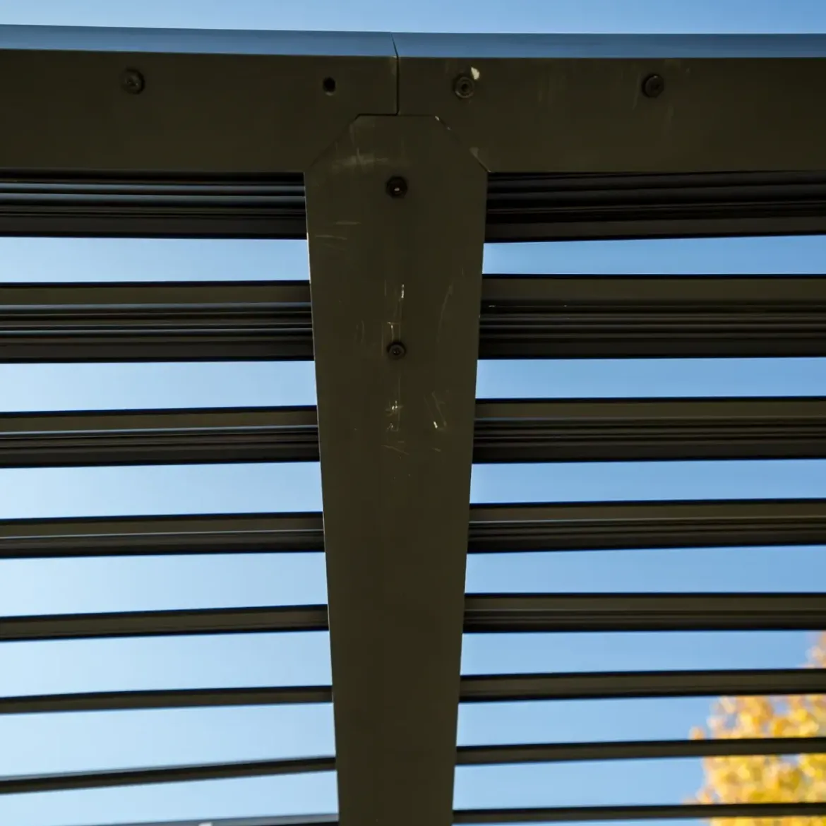 Pergola Bioclimatica Doppia 360x600 in Alluminio con 2 Tende Laterali