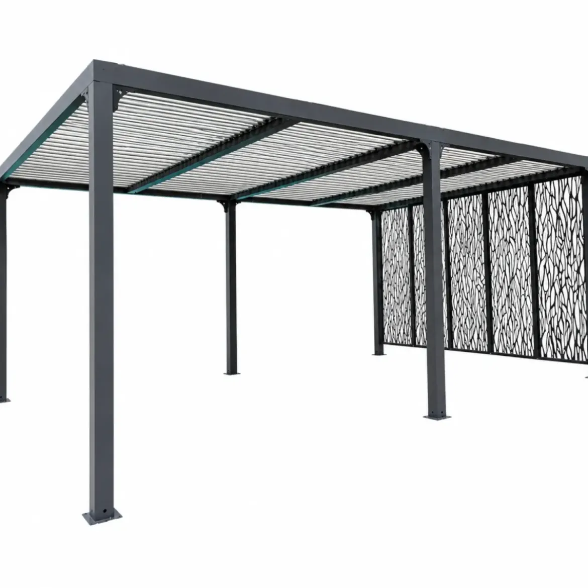 Pergola Bioclimatica Doppia 360x600 Frangivista con Lamelle Orientabili