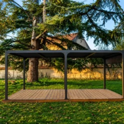 Pergola Bioclimatica Doppia 360x600 Lamelle Orientabili Tenda Laterale