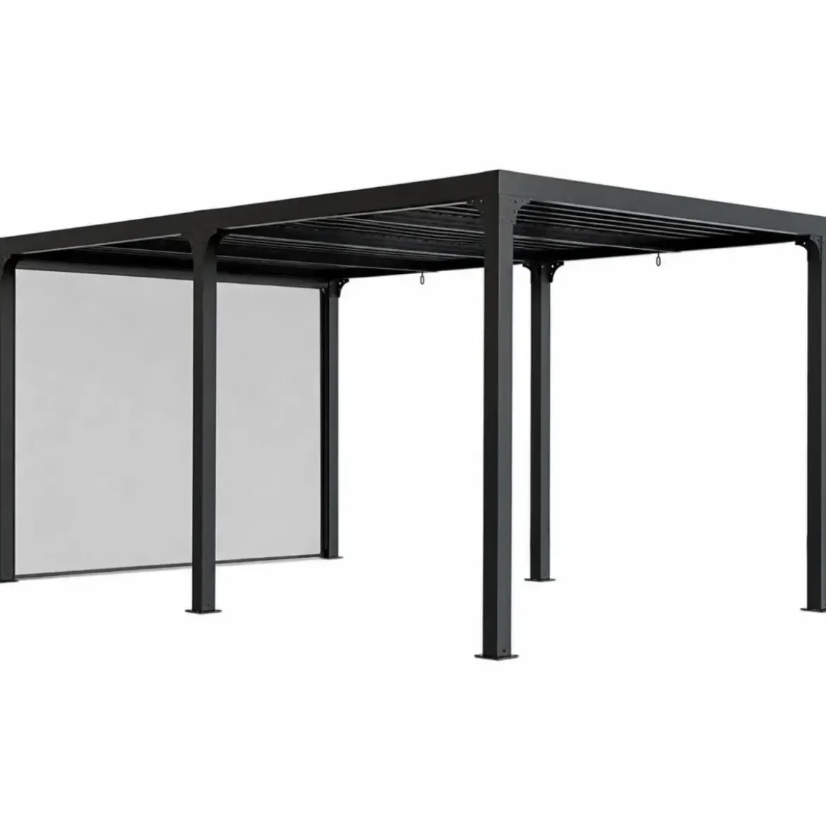 Pergola Bioclimatica Doppia 360x600 Lamelle Orientabili Tenda Laterale