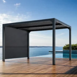 Pergola Bioclimatica Telo Laterale Lame Orientabili 360x300 cm Alluminio