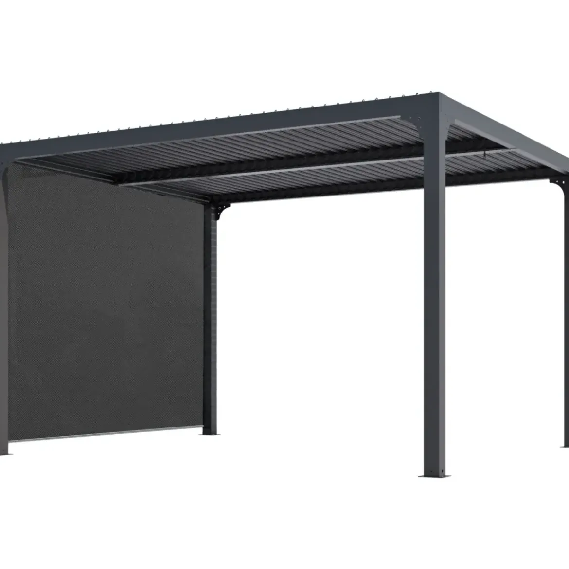 Pergola Bioclimatica Telo Laterale Lame Orientabili 360x300 cm Alluminio