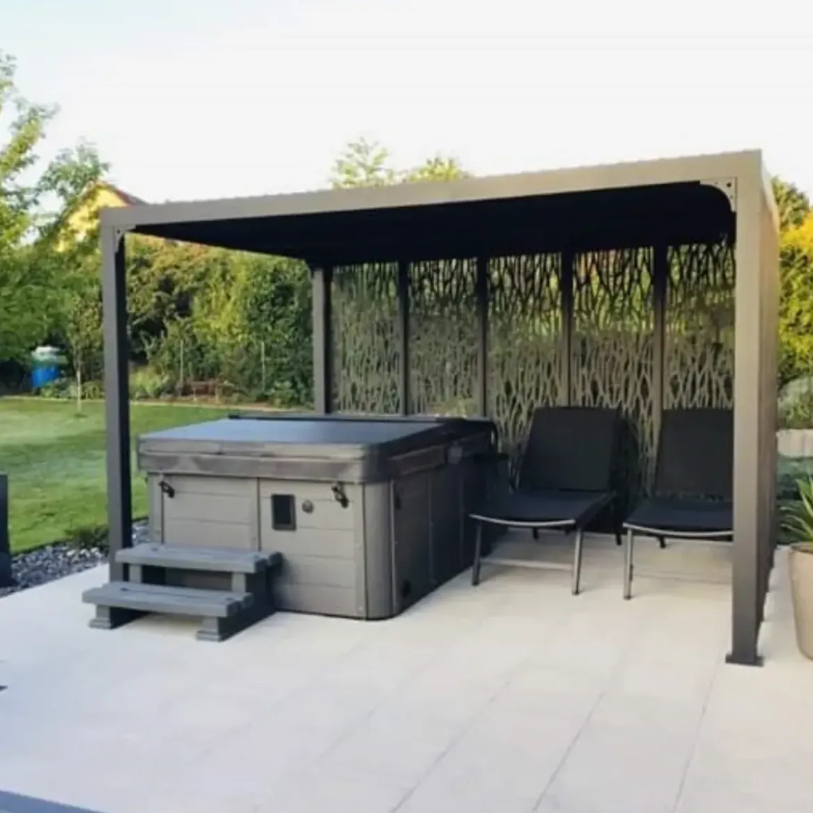 Pergola Bioclimatica 360x300 cm Copertura con Lame Orientabili Manuale