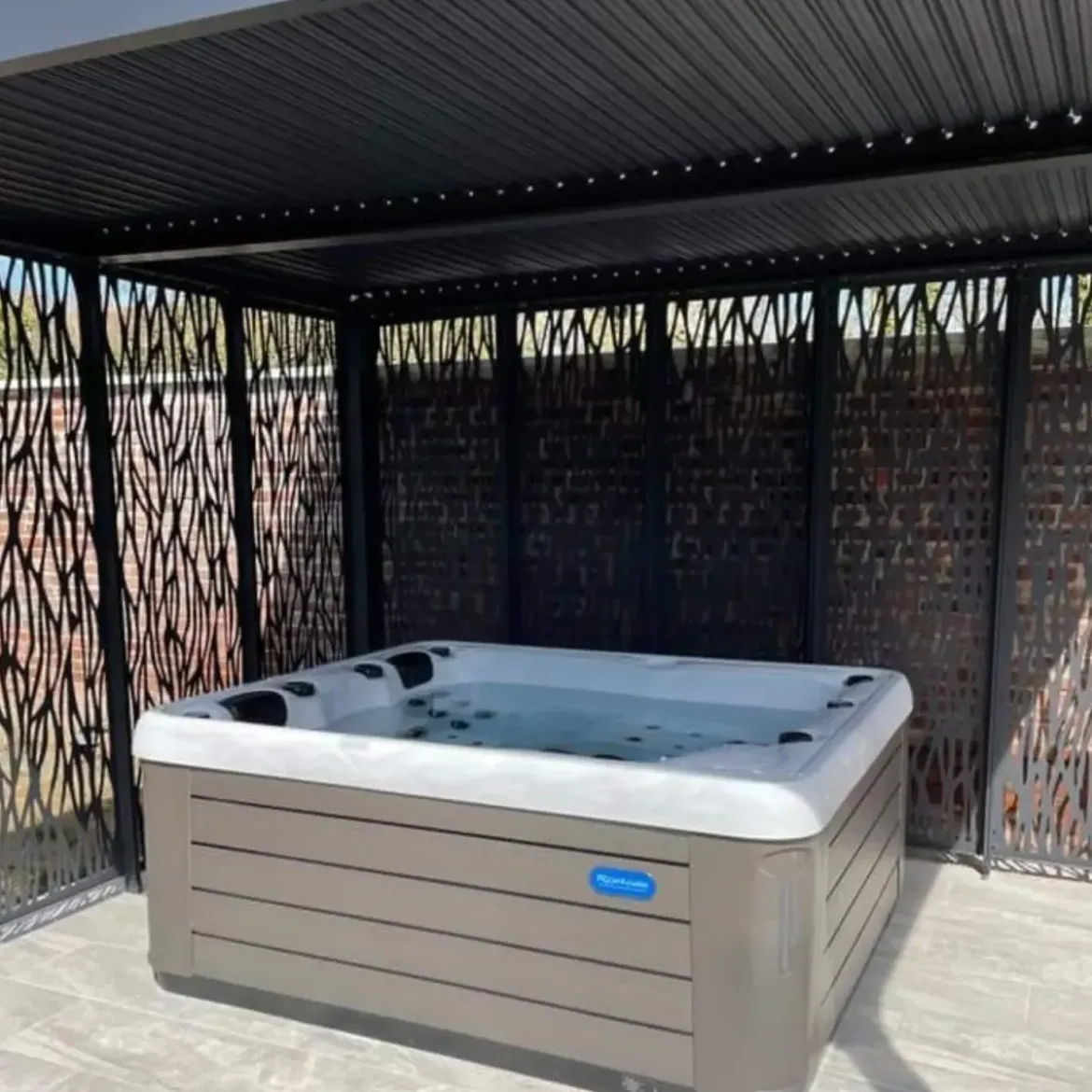 Pergola Bioclimatica 360x300 cm Copertura con Lame Orientabili Manuale