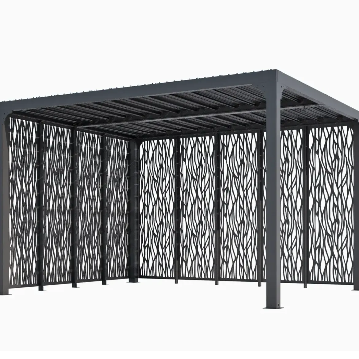 Pergola Bioclimatica 360x300 cm Copertura con Lame Orientabili Manuale