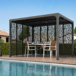 Pergola Bioclimatica 360x300 cm Copertura con Lame Orientabili Manuale