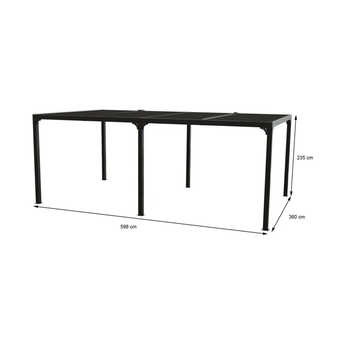 Pergola Bioclimatica 3.6x6 mt in Alluminio Gazebo da Giardino Terrazzo Pergolato
