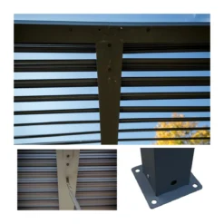 Pergola Bioclimatica 3.6x6 mt in Alluminio Gazebo da Giardino Terrazzo Pergolato