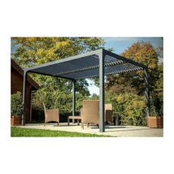 Pergola Bioclimatica 3.6x3 mt in Alluminio Gazebo da Giardino Terrazzo Pergolato