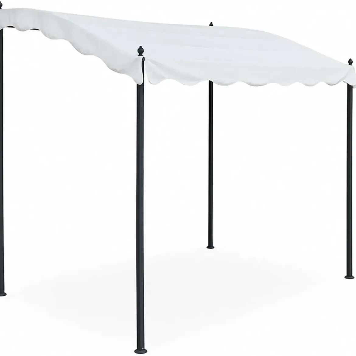 Pergola Gazebo da Giardino 3x2m Acciaio Poliestere Copertura Ingresso