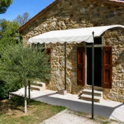 Pergola Gazebo da Giardino 3x2m Acciaio Poliestere Copertura Ingresso