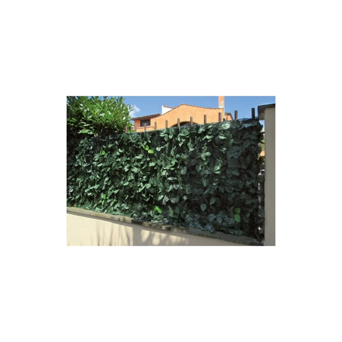 4 Pezzi Siepe Finta 1x3 Doppia Schermatura Artificiale Lauro Sintetica Balcone