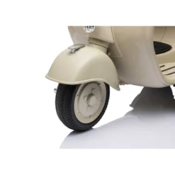 Piaggio Crema Vespa Mini con Sidecar Elettrica da Bambini a Batteria 6 V
