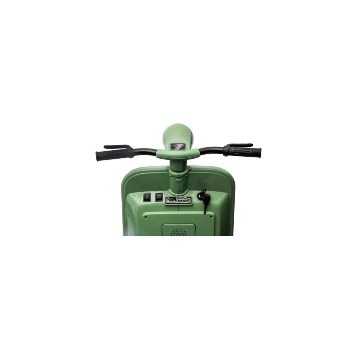 Piaggio Verde Vespa con Sidecar Moto Elettrica da Bambini a Batteria 12 V