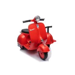 Piaggio Vespa Mini con Sidecar Rosso Elettrica da Bambini a Batteria 6 V