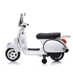 Piaggio Vespa PX 150 Bianca Moto Elettrica da Bambini Batteria 12 V