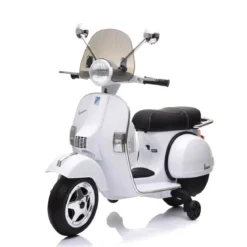 Piaggio Vespa PX 150 Bianca Moto Elettrica da Bambini Batteria 12 V