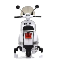 Piaggio Vespa PX 150 Bianca Moto Elettrica da Bambini Batteria 12 V