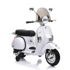 Piaggio Vespa PX 150 Bianca Moto Elettrica da Bambini Batteria 12 V