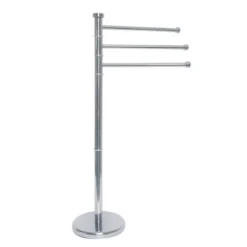 Piantana Portasciugamani con 3 Bracci Salvaspazio 23X88 cm da Bagno