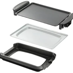 Piastra Elettrica Portatile per Cucinare Bistecchiera Portatile da Tavolo Cucina