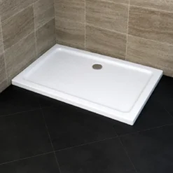 Piatto Doccia Acrilico 70 80 90 100 120 140 5cm Rettangolare Bianco con Piletta