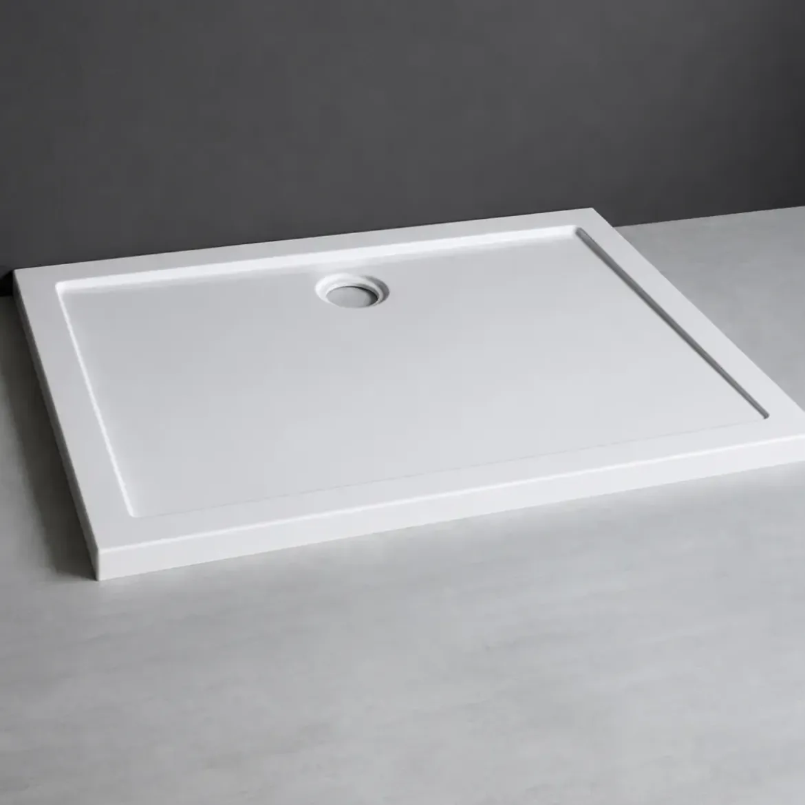 Piatto Doccia Acrilico 70 80 90 100 120 140 5cm Rettangolare Bianco con Piletta