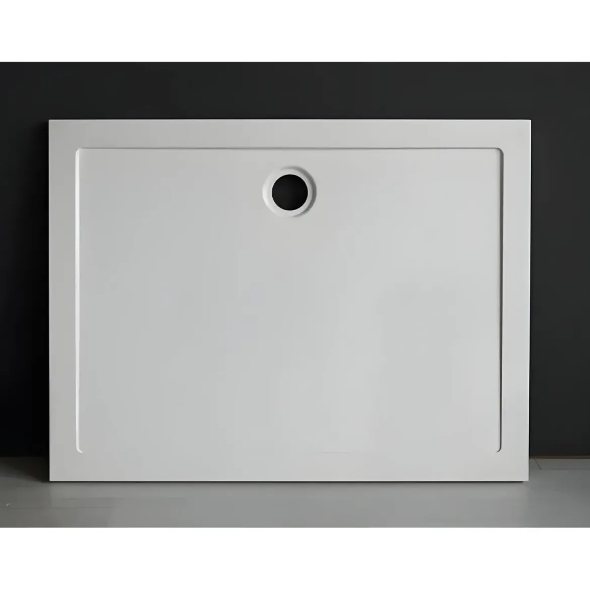 Piatto Doccia Acrilico 70X90CM 5cm Rettangolare Bianco con Piletta