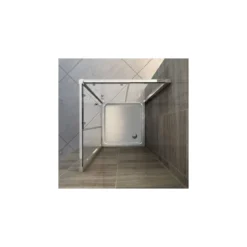 Piatto Doccia in Acrilico 80x80 90x90 5cm Quadrato Angolare Bianco con Piletta