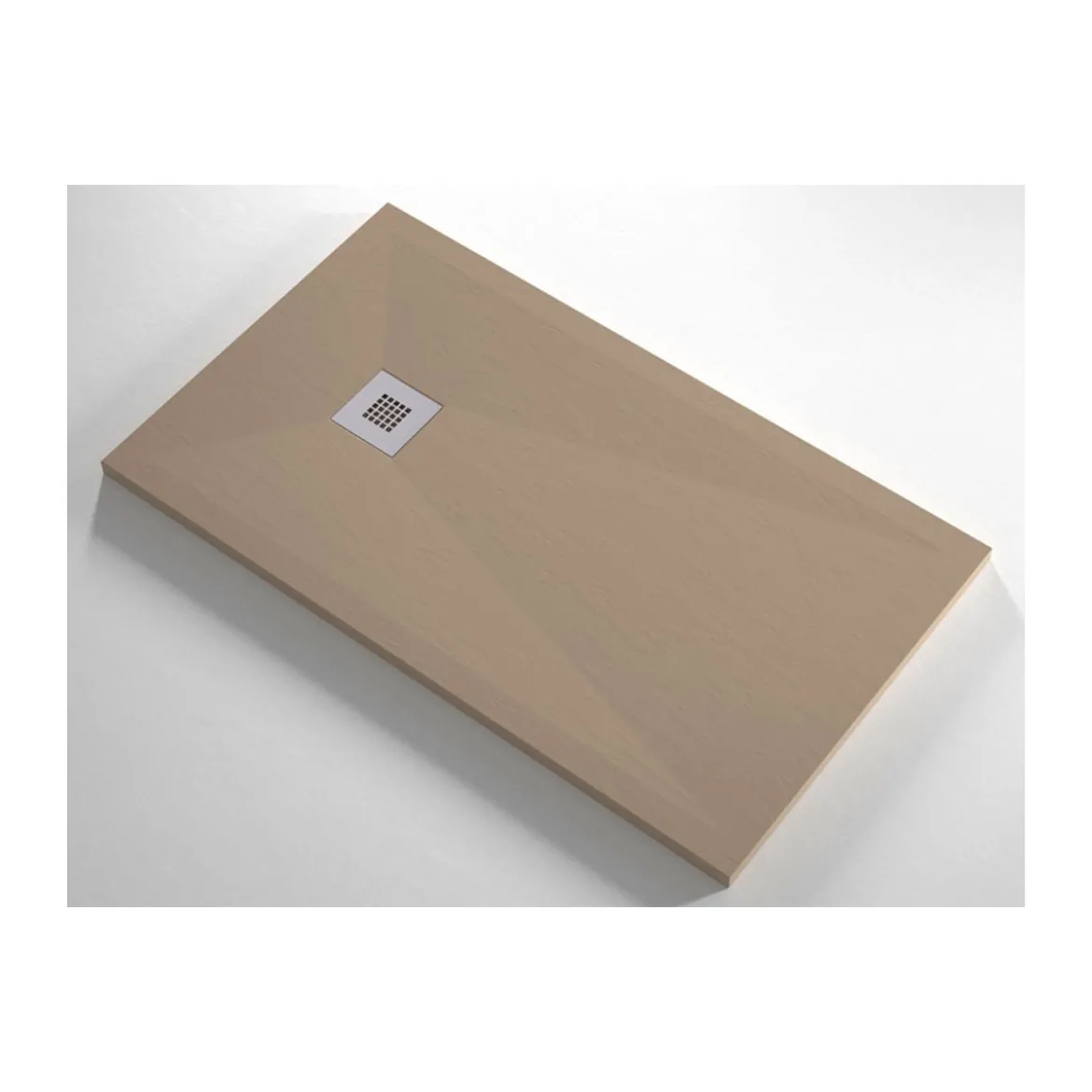 Piatto Doccia Moka Slim Effetto Pietra Varie Misure Resina Marmo Piletta Scarico