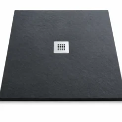 Piatto Doccia Nero Effetto Pietra Solidstone Tagliabile 70 80 90 100 120 140