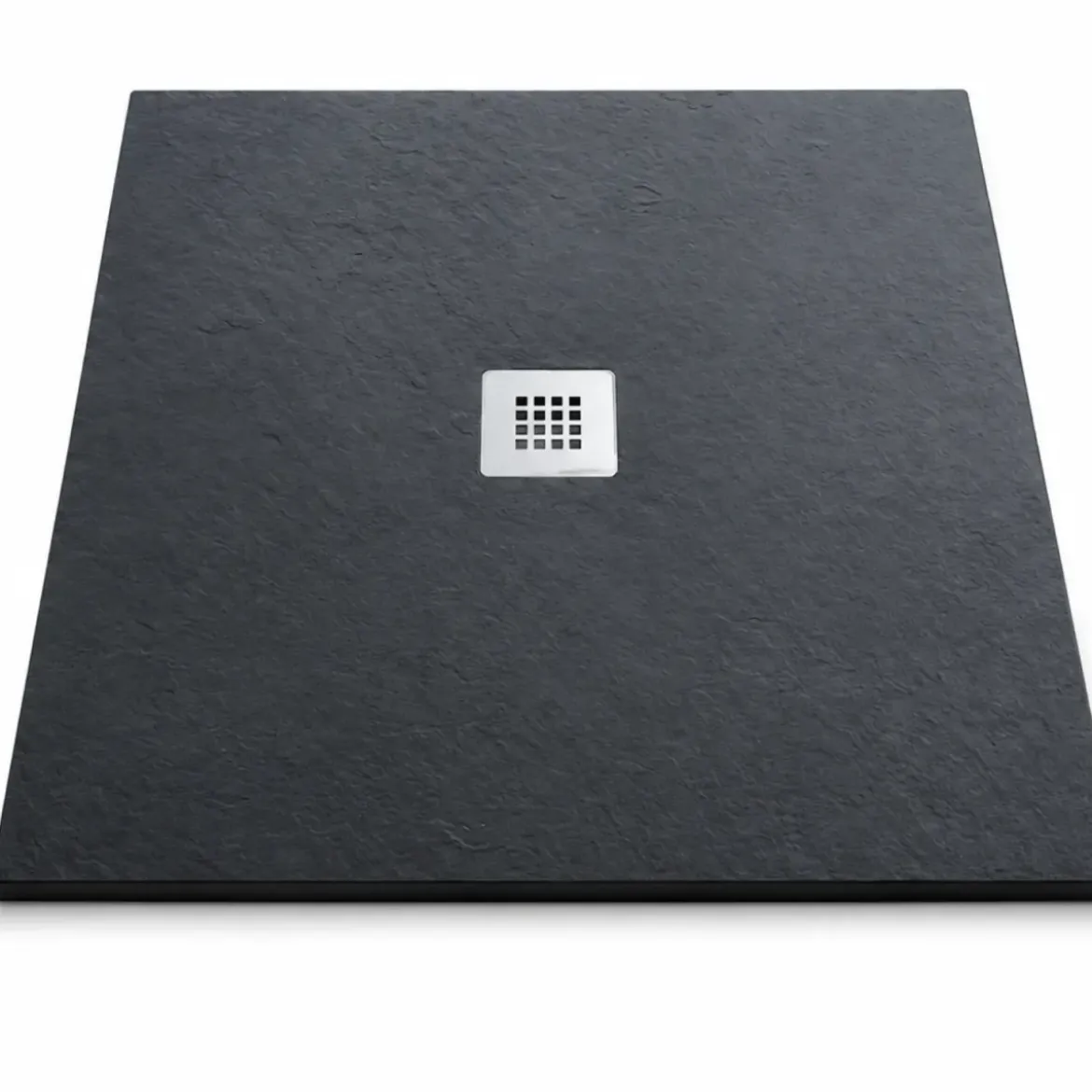 Piatto Doccia Nero Effetto Pietra Solidstone Tagliabile 70 80 90 100 120 140