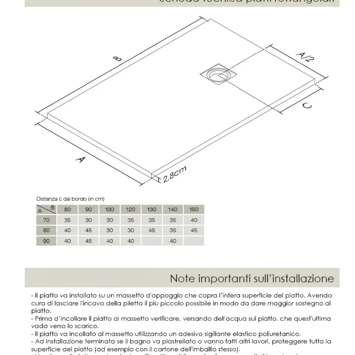 Piatto Doccia Nero Effetto Pietra Solidstone Tagliabile 70 80 90 100 120 140