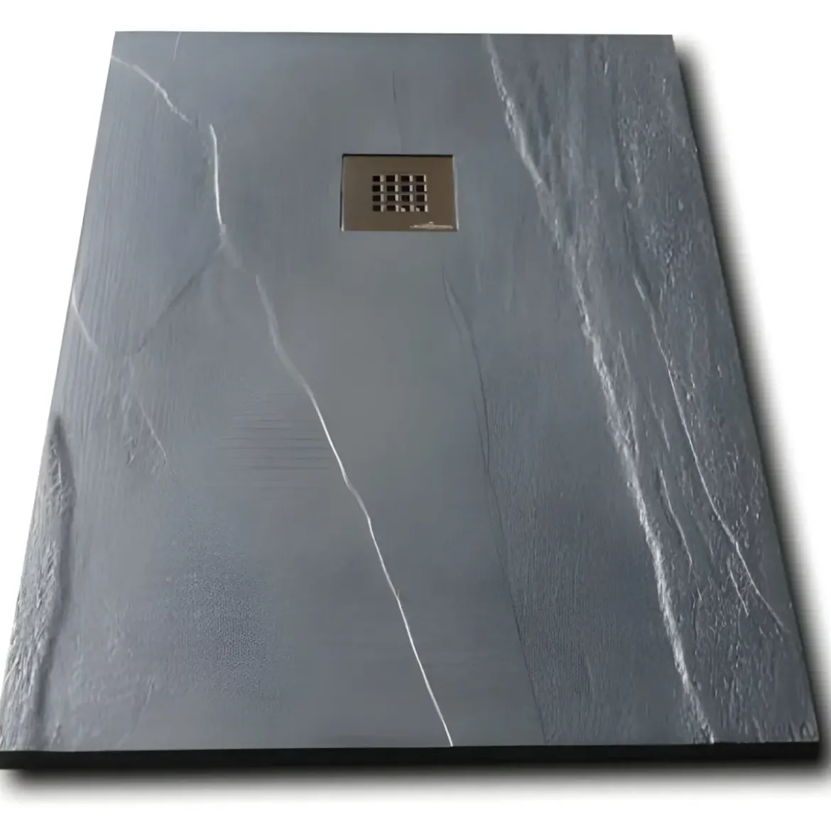 Piatto Doccia Nero Rettangolare 80X100 CM Ardesia Effetto Pietra Slim