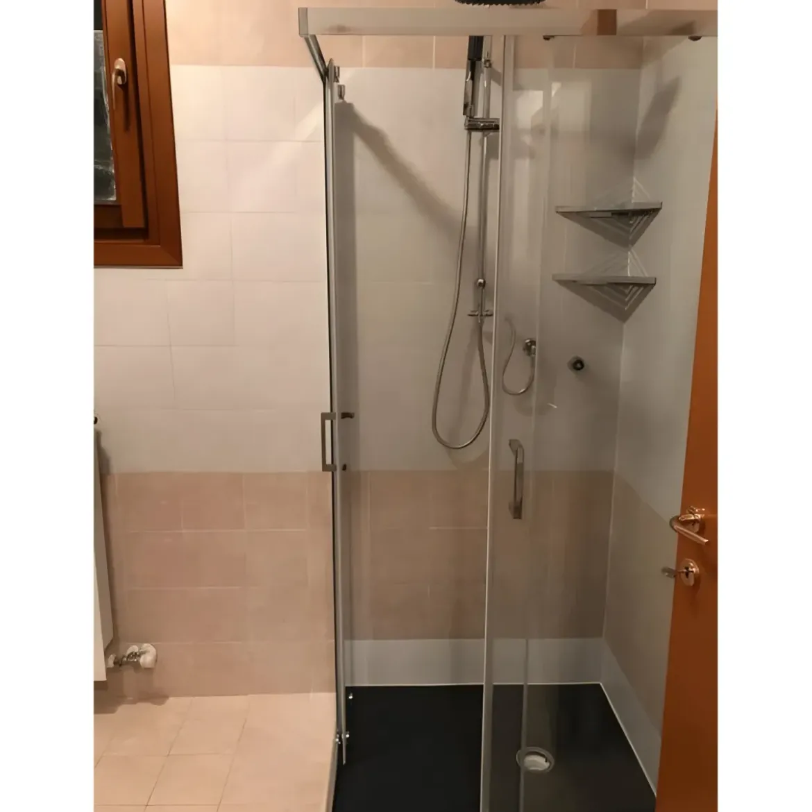 Piatto Doccia Nero Rettangolare 80X100 CM Ardesia Effetto Pietra Slim