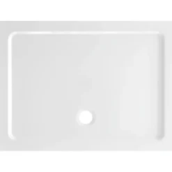Piatto Doccia Quadrato in Resina 76x76x3 cm Ultrasottile Antiscivolo