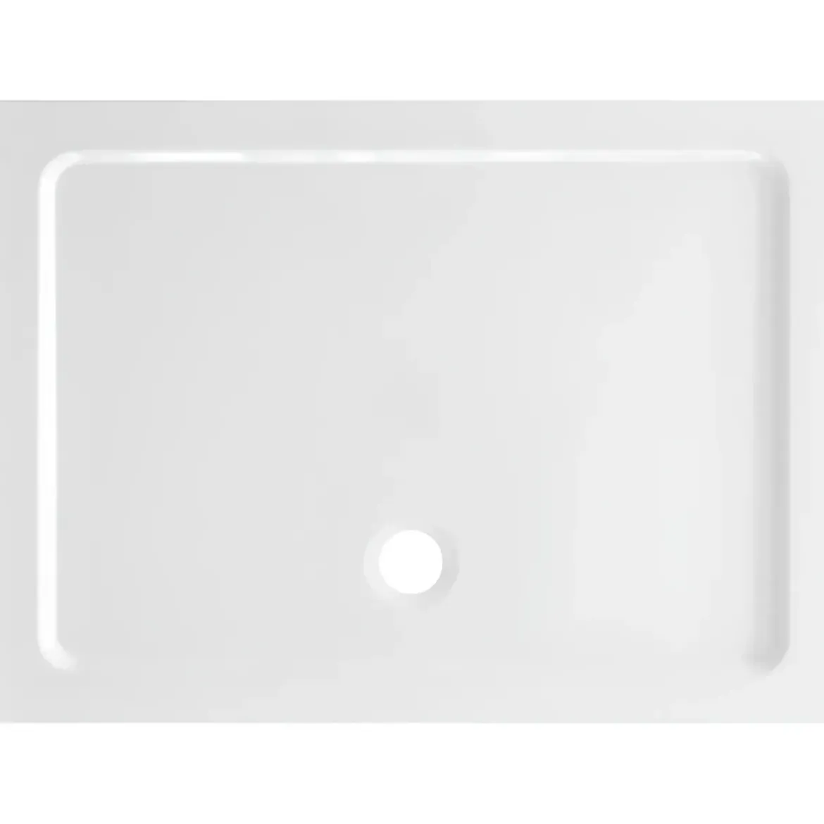 Piatto Doccia Quadrato in Resina 76x76x3 cm Ultrasottile Antiscivolo