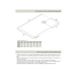Piatto Doccia Rettangolare Slim Effetto Pietra Tagliabile Angolare Marmoresina