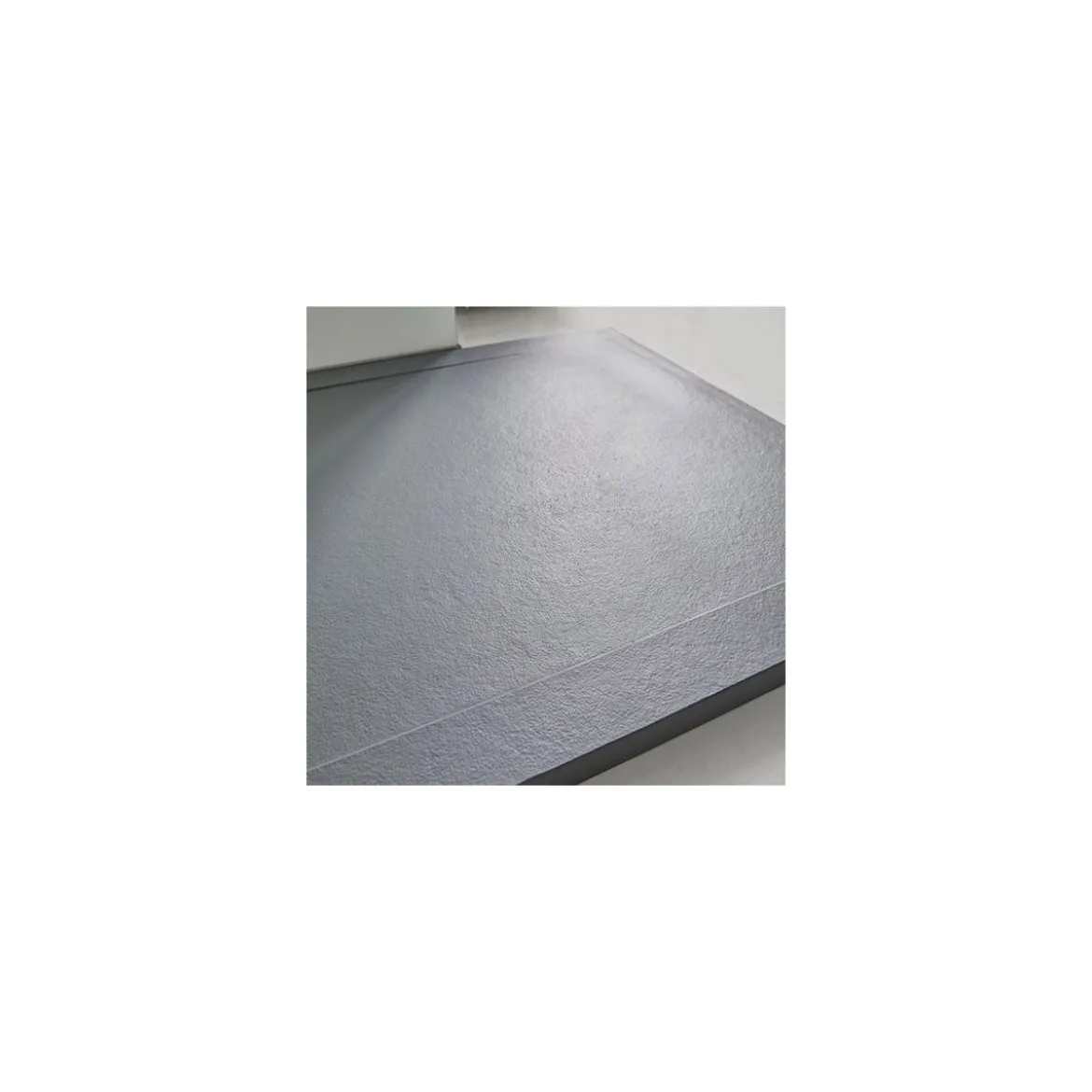 Piatto Doccia Slim Effetto Pietra Angolare Piletta Filo Pavimento Marmoresina