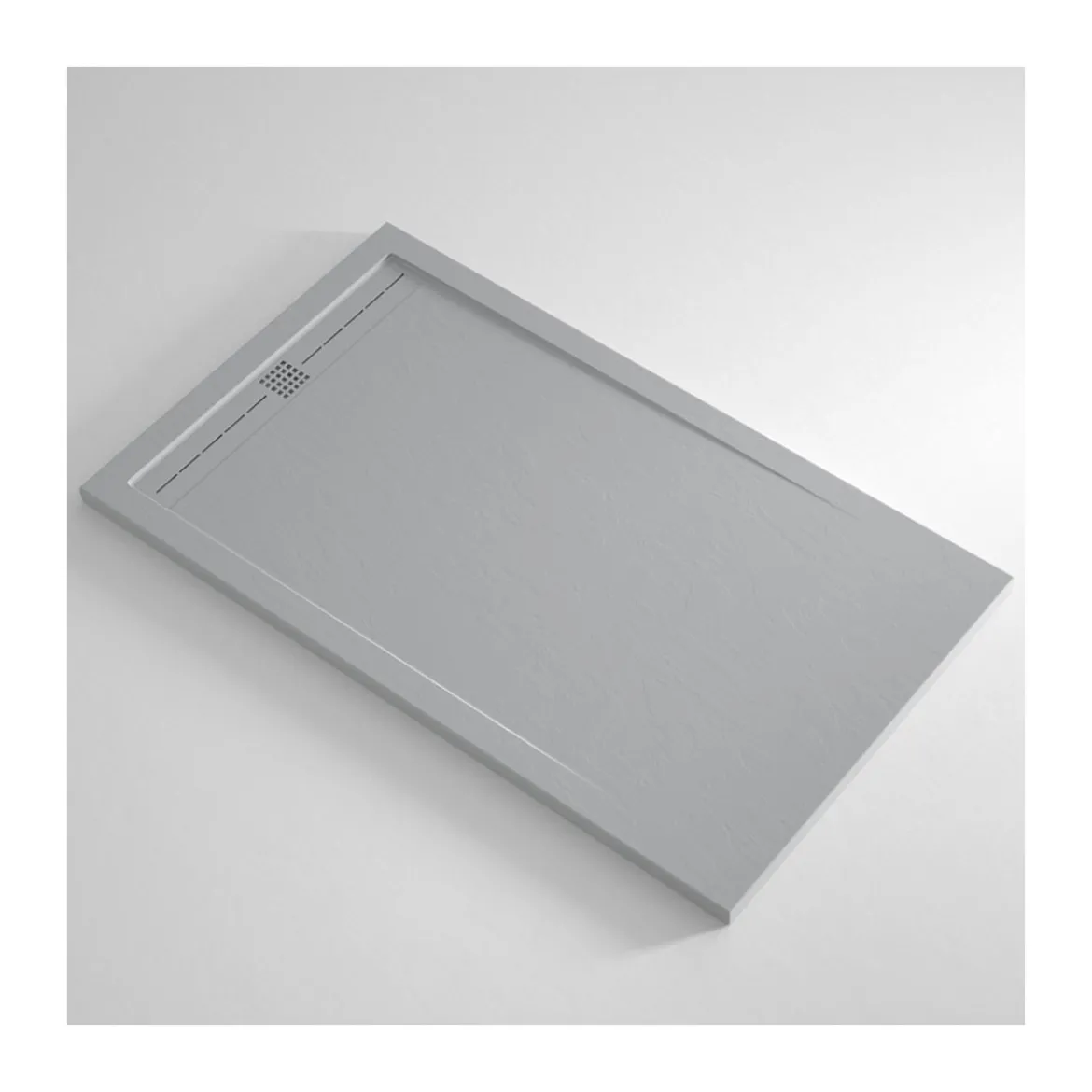 Piatto Doccia Slim Grigio Marmoresina Varie Misure Rettangolare Quadrato Piletta