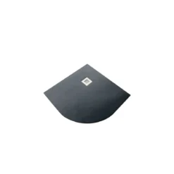 Piatto Doccia Slim Semicircolare 80x80 90x90 Pietra Nero 2.8cm Angolare Piletta