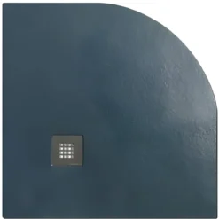 Piatto Doccia Slim Semicircolare 80x80 Pietra Nero 2.8cm Angolare Piletta
