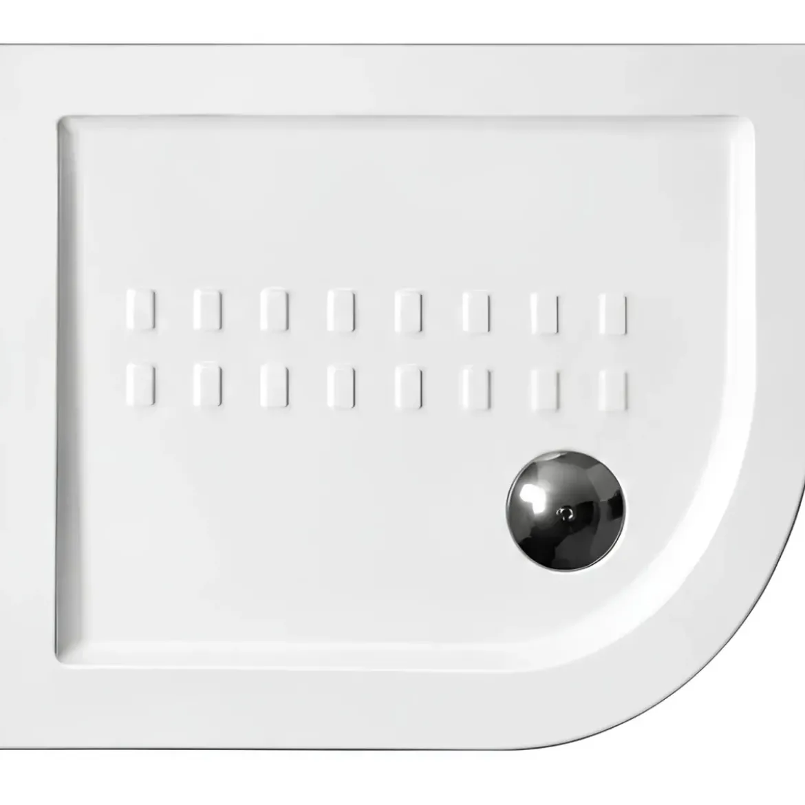 Piatto Doccia 70x90 5.5 cm Bianco Angolare in Ceramica Semicircolare Piletta 90