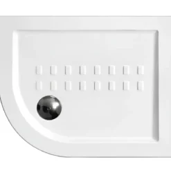 Piatto Doccia 70x90 5.5 cm Bianco Angolare in Ceramica Semicircolare Piletta 90
