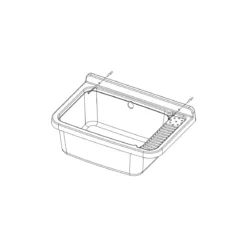 Pilozzo Acquaio in Resina 50x35 da Esterno con Sifone Piletta Vasca Lavatoio