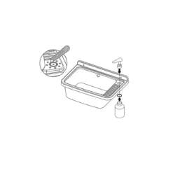 Pilozzo Parete Bianco 59x39x28 cm Resina con Dispenser e Kit Fissaggio